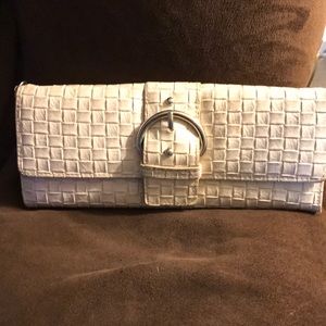 Off white clutch purse